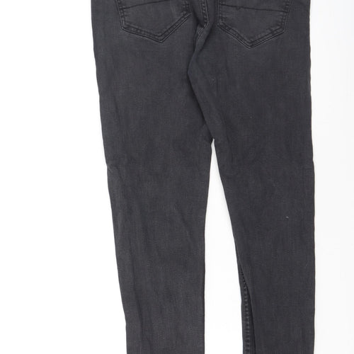 Denim & Co. Womens Grey  Cotton Skinny Jeans Size 14 L27 in Regular