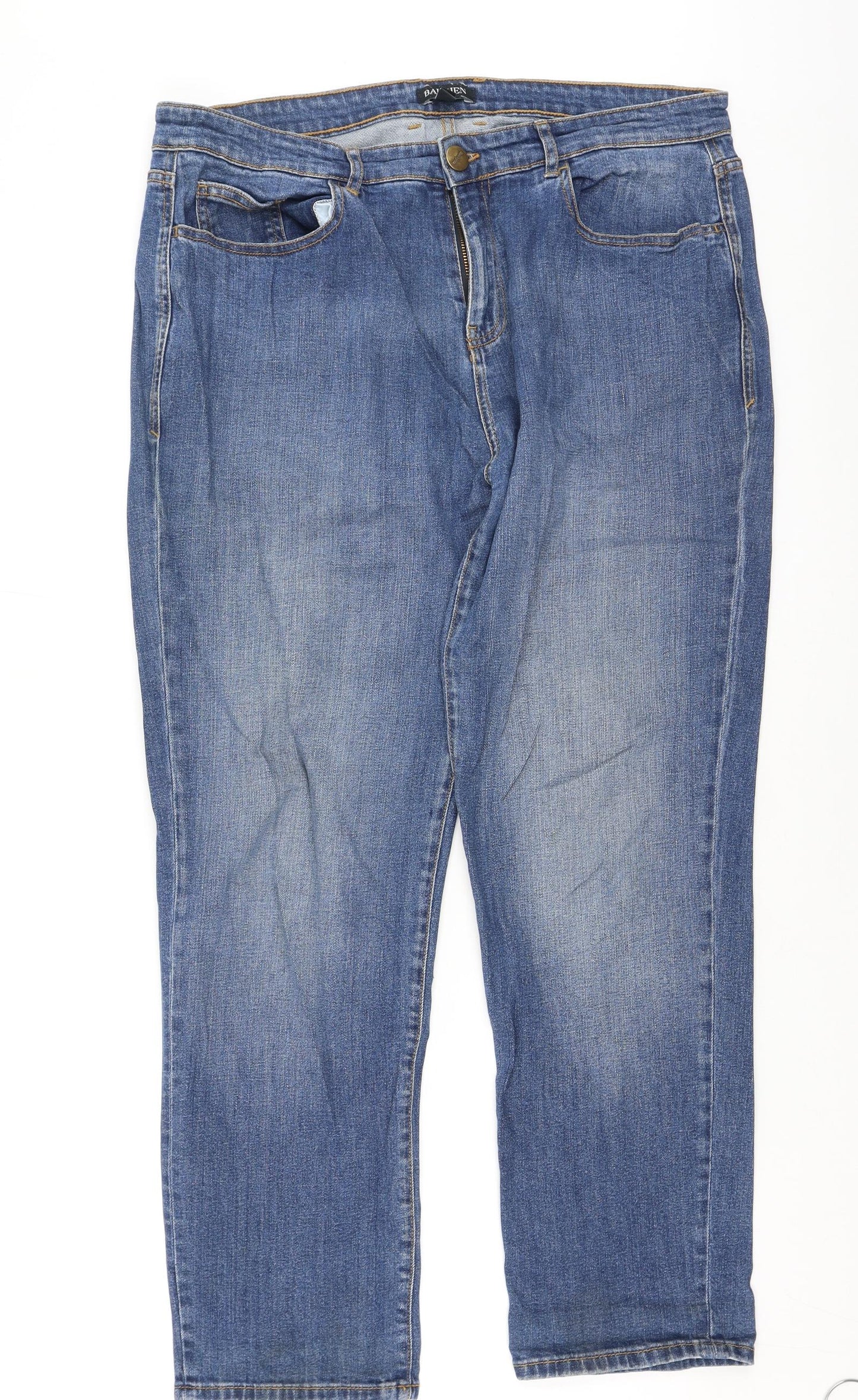 Baukjen Womens Blue  Cotton Straight Jeans Size 16 L26 in Regular