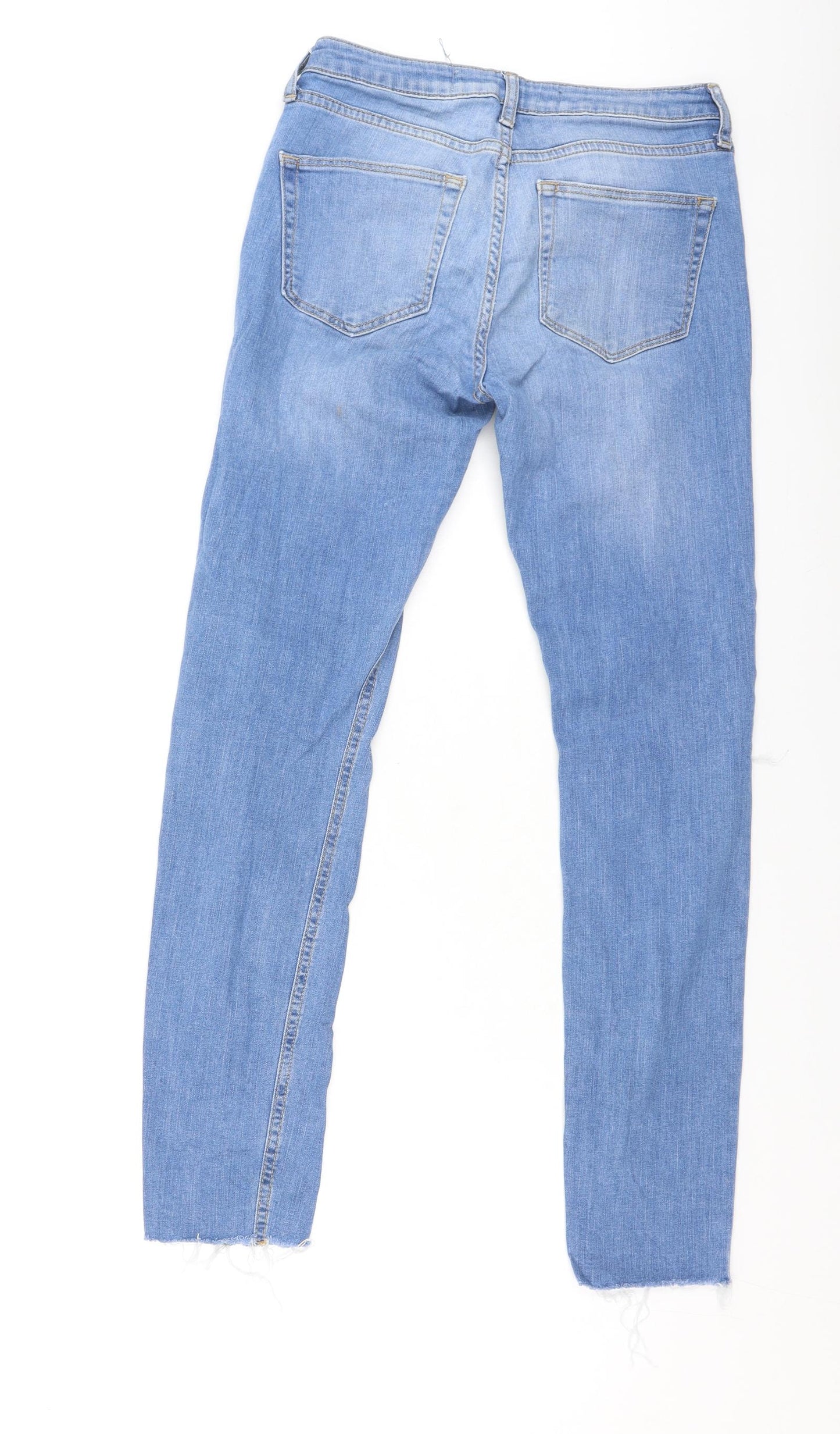 Denim & Co. Womens Blue  Cotton Skinny Jeans Size 10 L28.5 in Regular