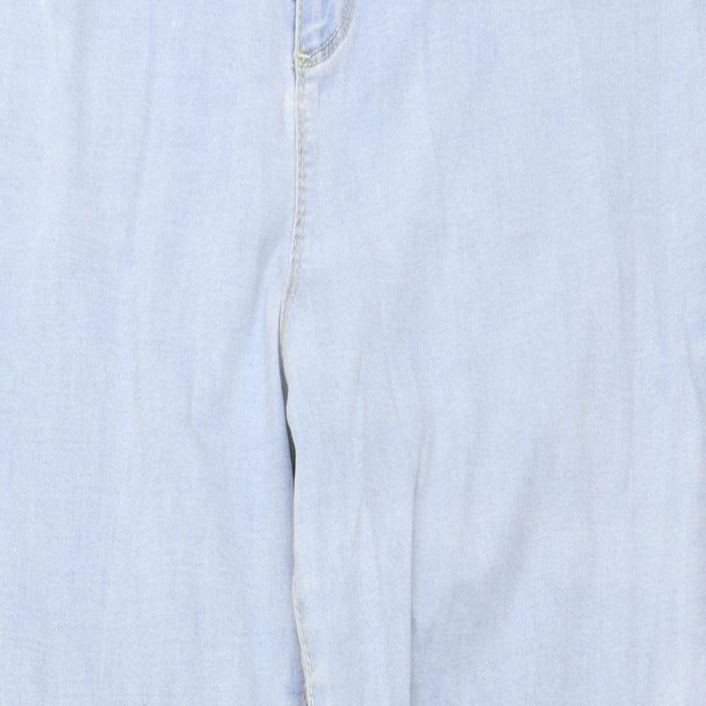 Primark Womens Blue  Cotton Skinny Jeans Size 16 L27.5 in Regular