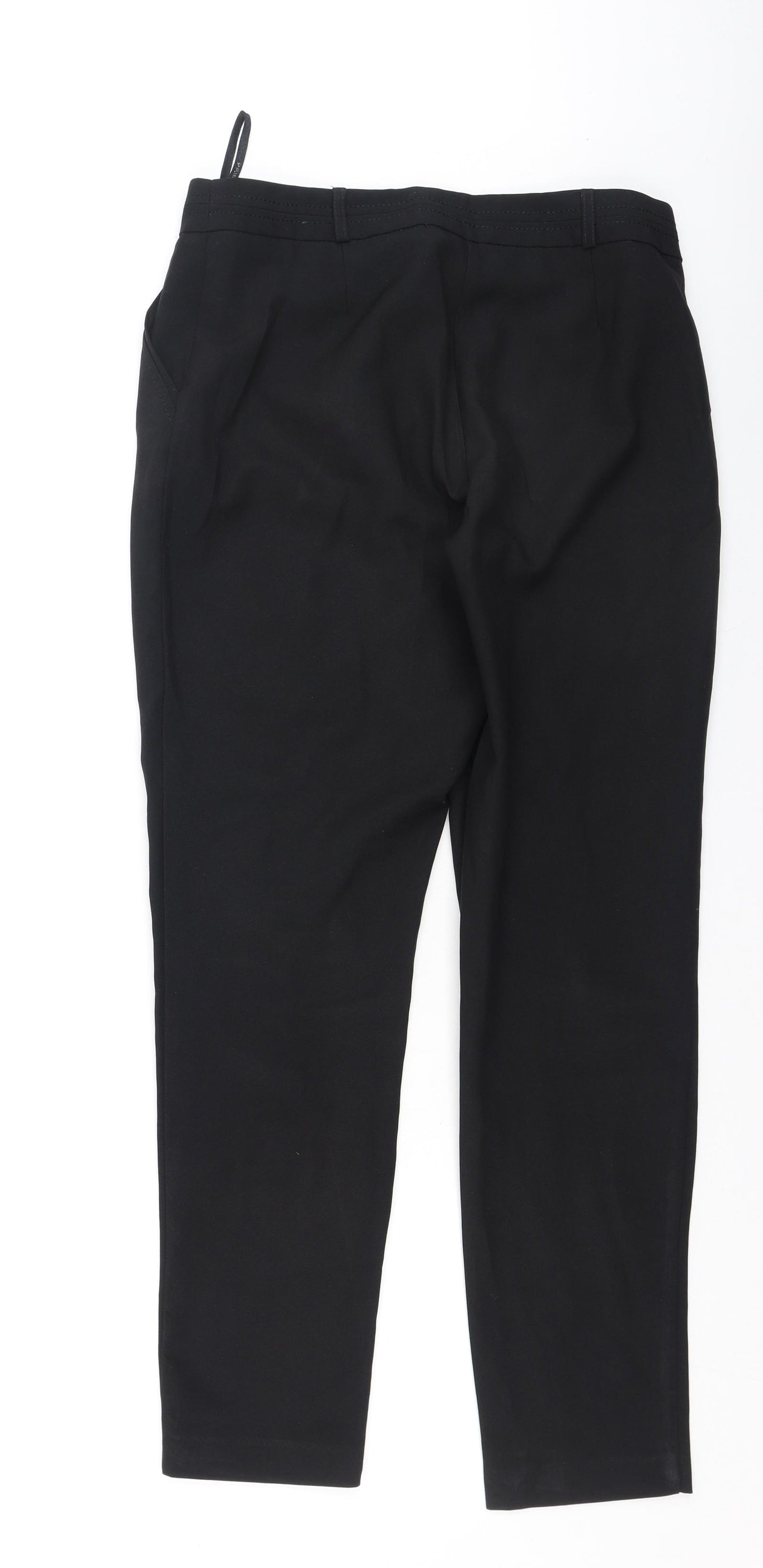 Primark Womens Black  Polyester Trousers  Size 12 L27 in Regular