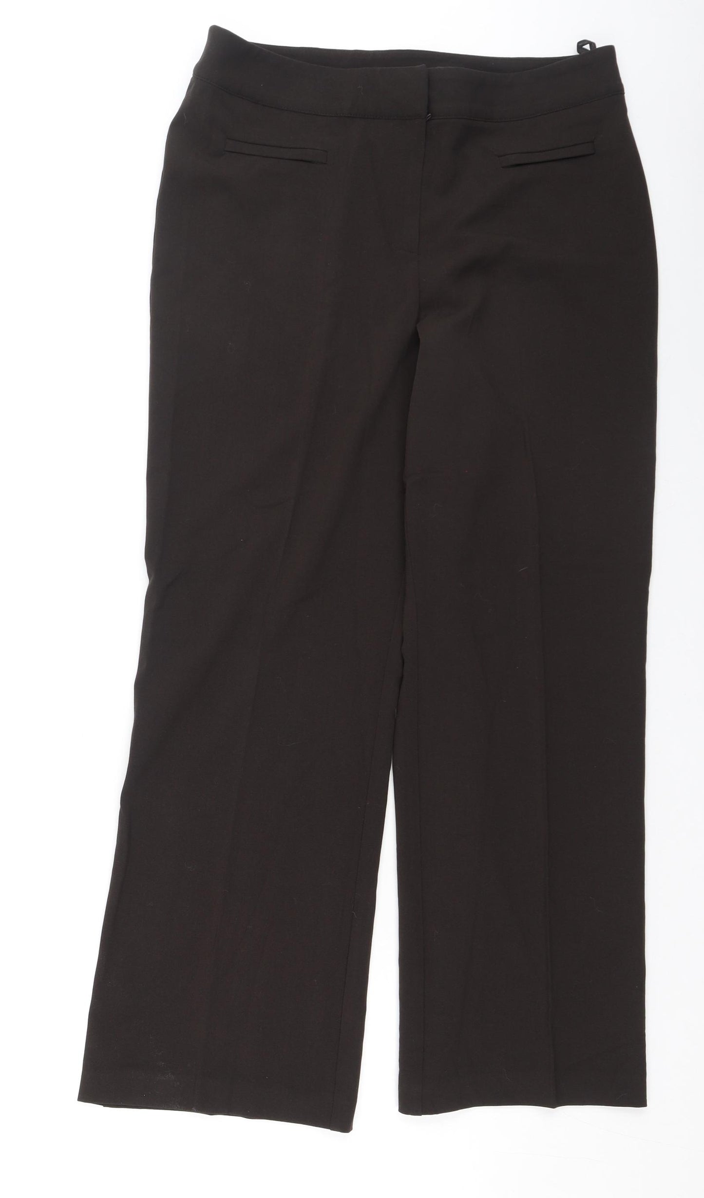Sarah Hamilton Womens Green  Polyester Trousers  Size 12 L26.5 in Regular