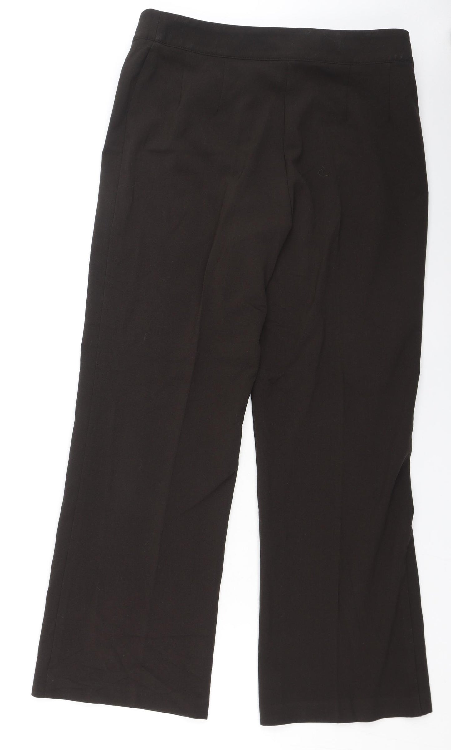 Sarah Hamilton Womens Green  Polyester Trousers  Size 12 L26.5 in Regular