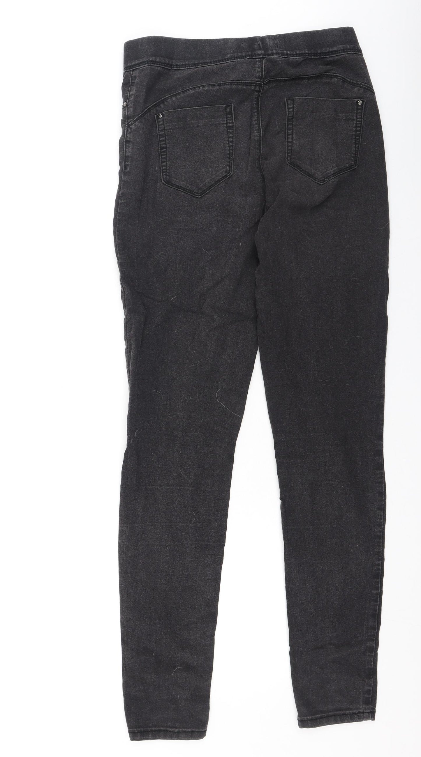 Denim & Co. Womens Black  Cotton Skinny Jeans Size 12 L27 in Regular