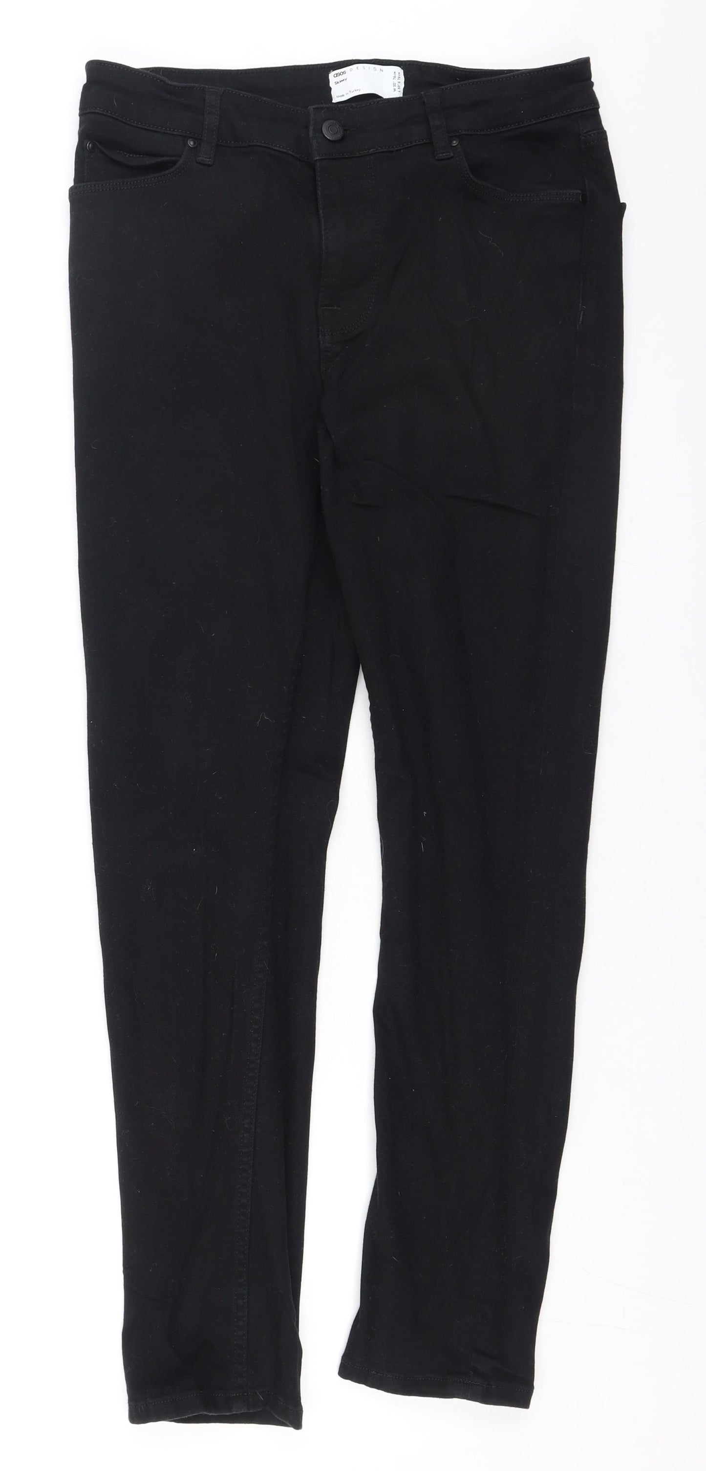 ASOS Womens Black  Cotton Skinny Jeans Size 30 L30 in Regular