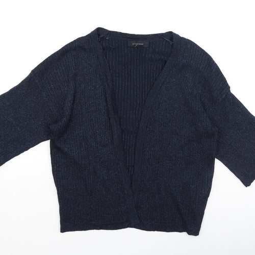 Primark Womens Blue V-Neck  Viscose Cardigan Jumper Size 10