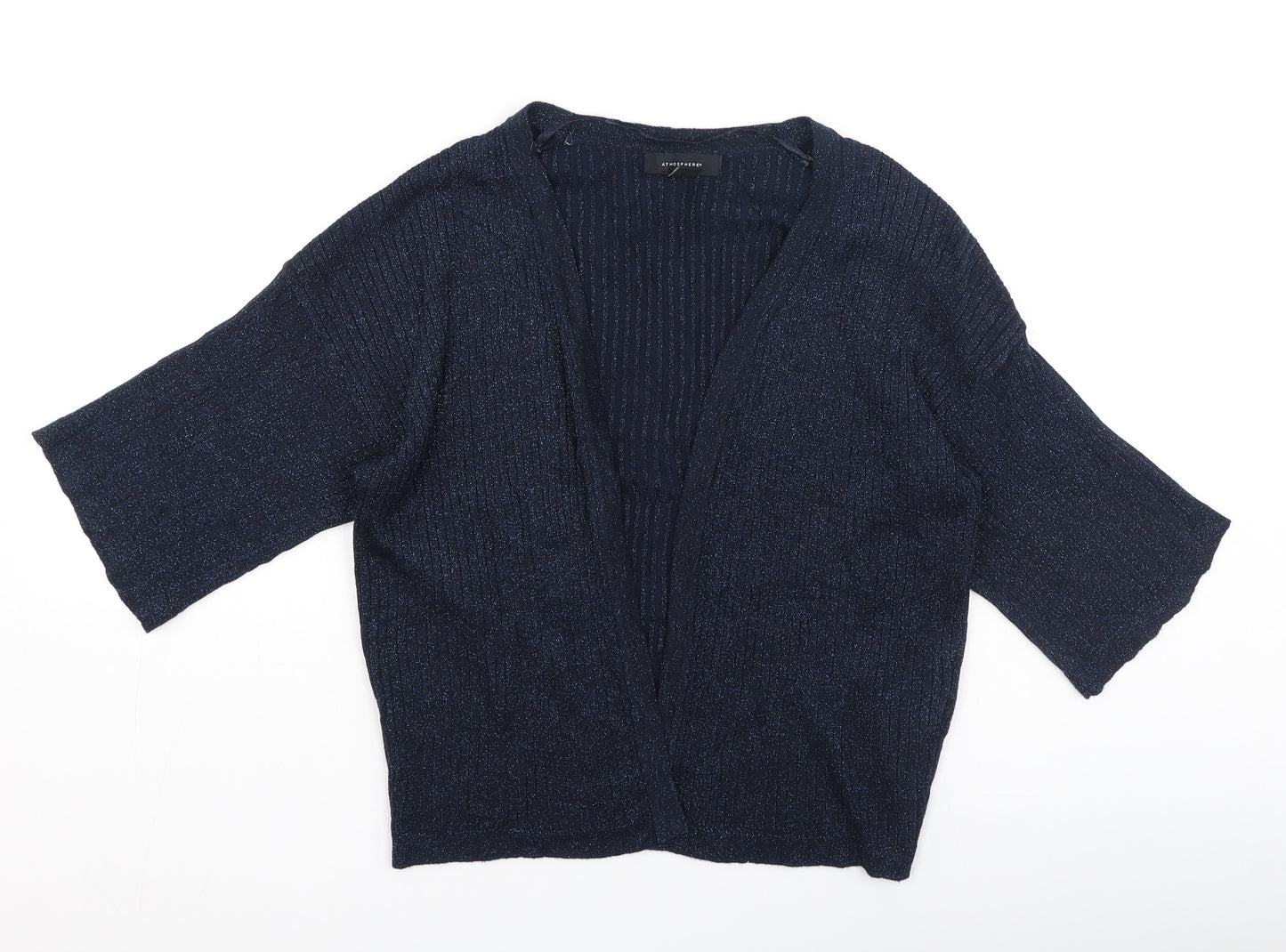 Primark Womens Blue V-Neck  Viscose Cardigan Jumper Size 10