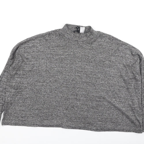 Divided Womens Grey High Neck  Polyester Pullover Jumper Size L
