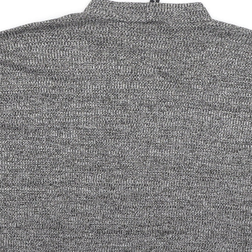 Divided Womens Grey High Neck  Polyester Pullover Jumper Size L