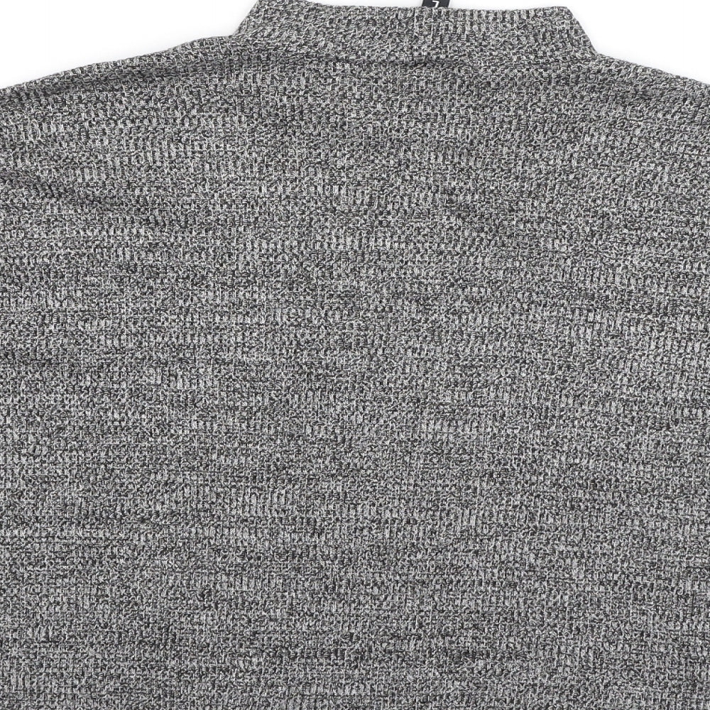 Divided Womens Grey High Neck  Polyester Pullover Jumper Size L