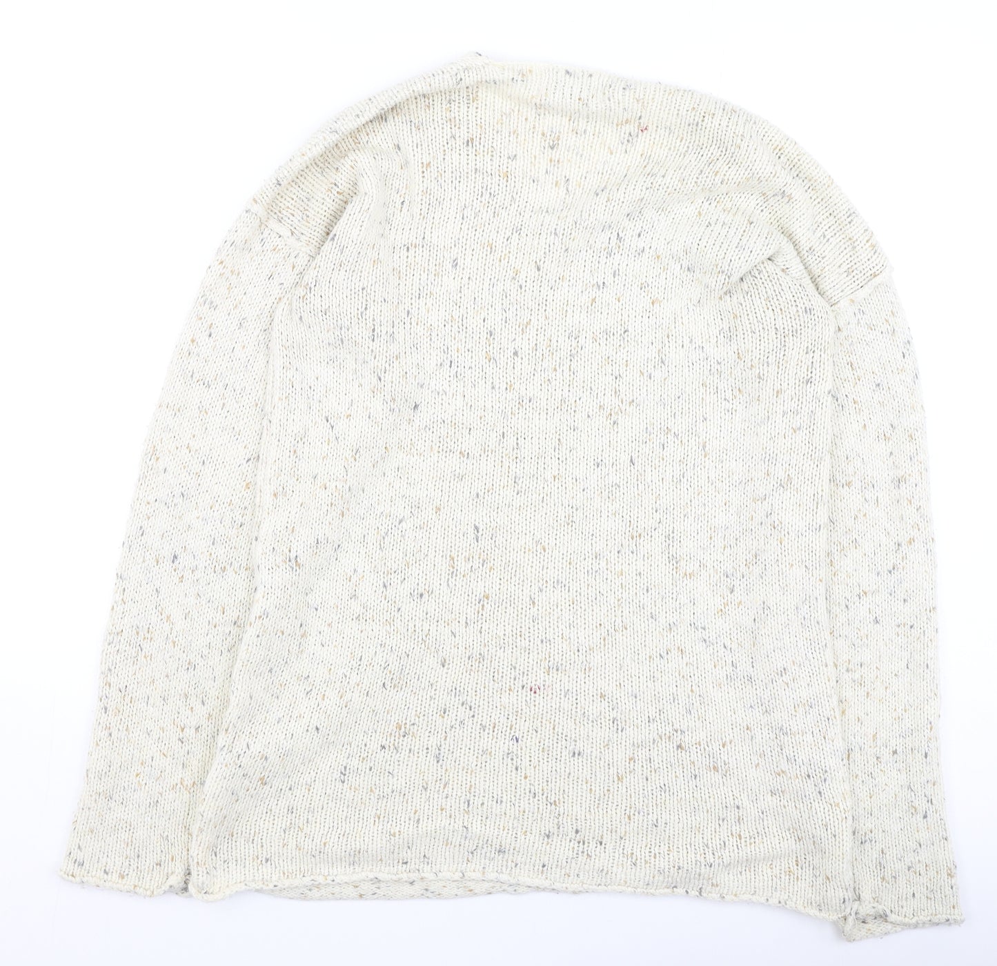 Debbie Morgan Womens Beige Round Neck  Acrylic Pullover Jumper Size 36