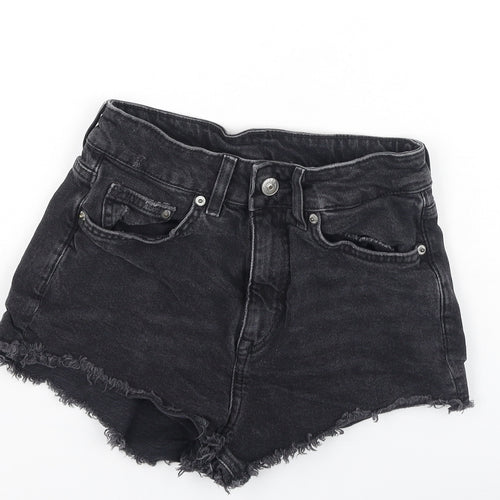 Divided Womens Grey  Cotton Hot Pants Shorts Size 34 L3 in Regular