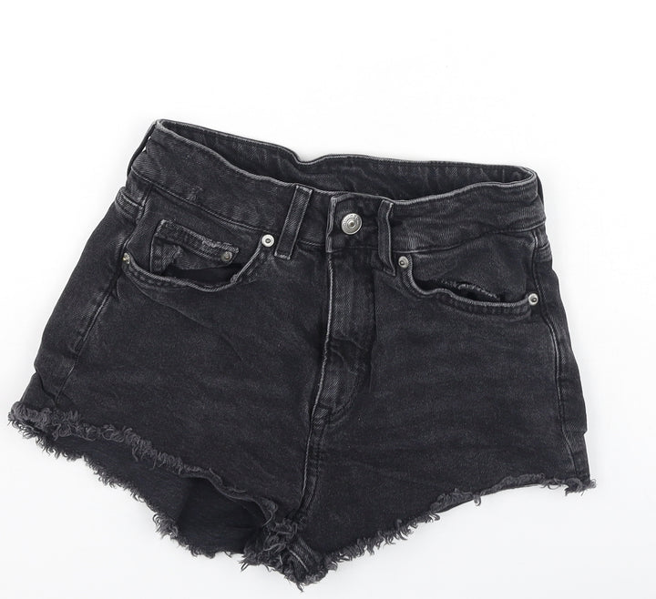 Divided Womens Grey Cotton Hot Pants Shorts Size 34 L3 in Regular