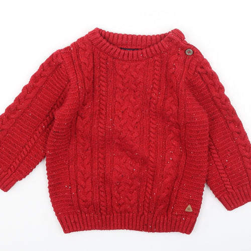 NEXT Baby Red  Acrylic Pullover Jumper Size 12-18 Months