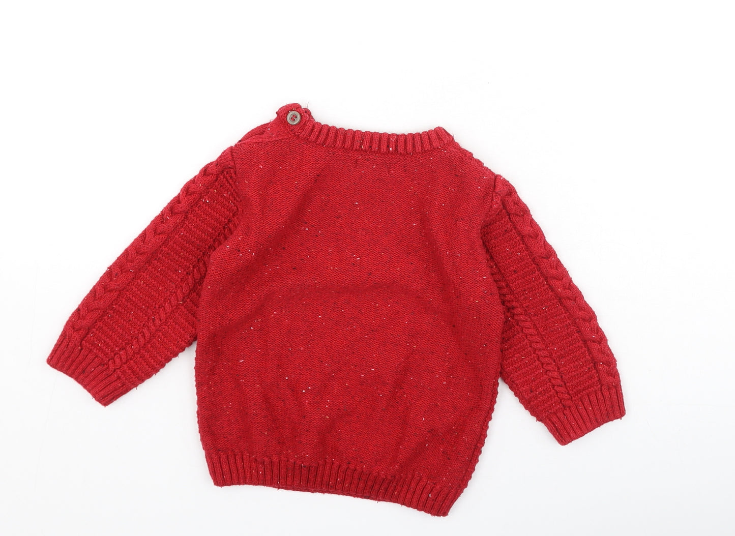 NEXT Baby Red  Acrylic Pullover Jumper Size 12-18 Months