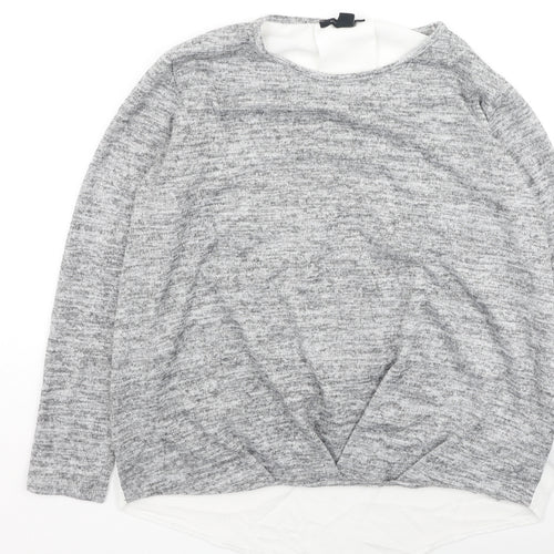 Primark Womens Grey Round Neck  Polyester Pullover Jumper Size 10
