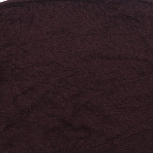 H&M Womens Purple Round Neck  Acrylic Henley Jumper Size S
