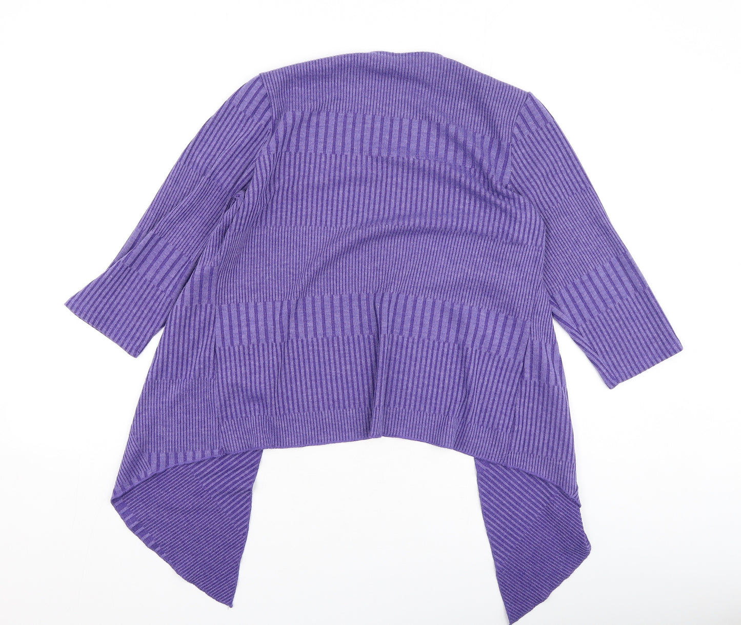 Per Una Womens Purple V-Neck  Polyester Cardigan Jumper Size 16