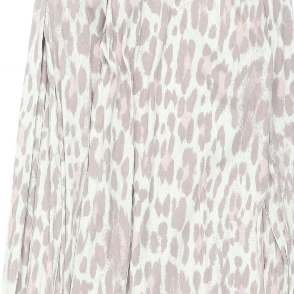 Preworn Girls Beige Animal Print Cotton Top One Piece Size 12-13 Years