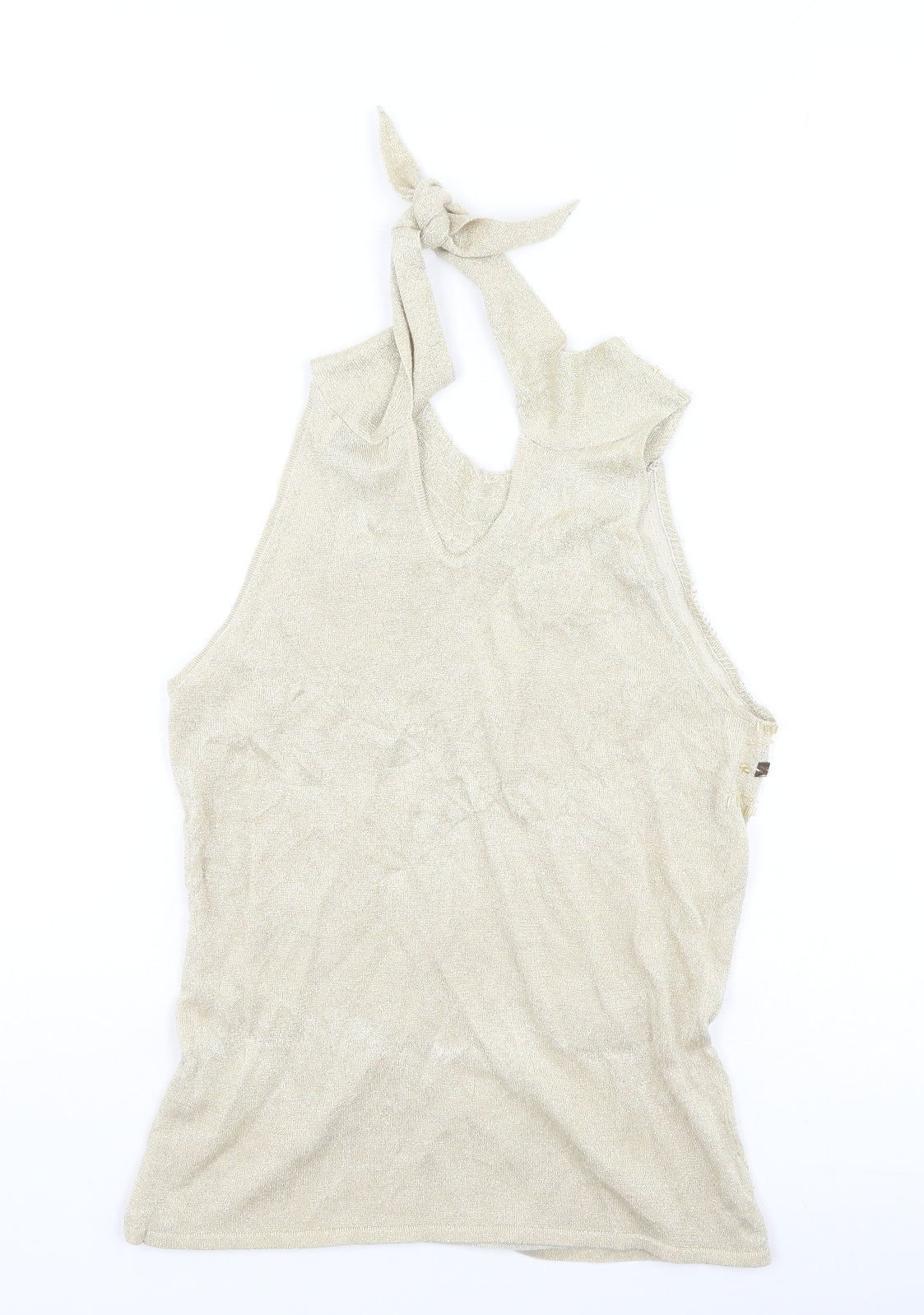 Kaliko Womens Gold  Viscose Camisole Tank Size 10 Halter