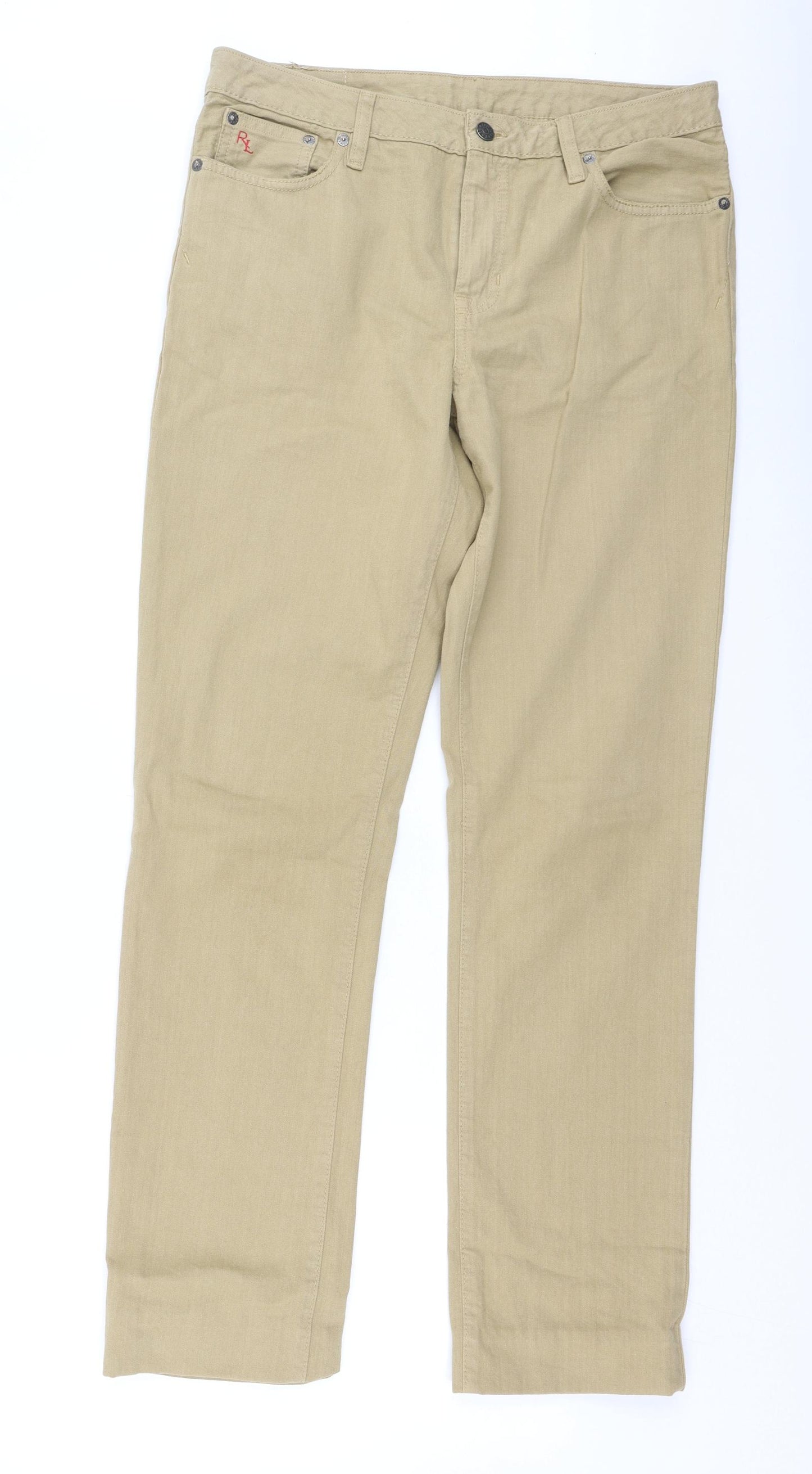 Ralph Lauren  Mens Brown  Cotton Trousers  Size 36 L34 in Regular