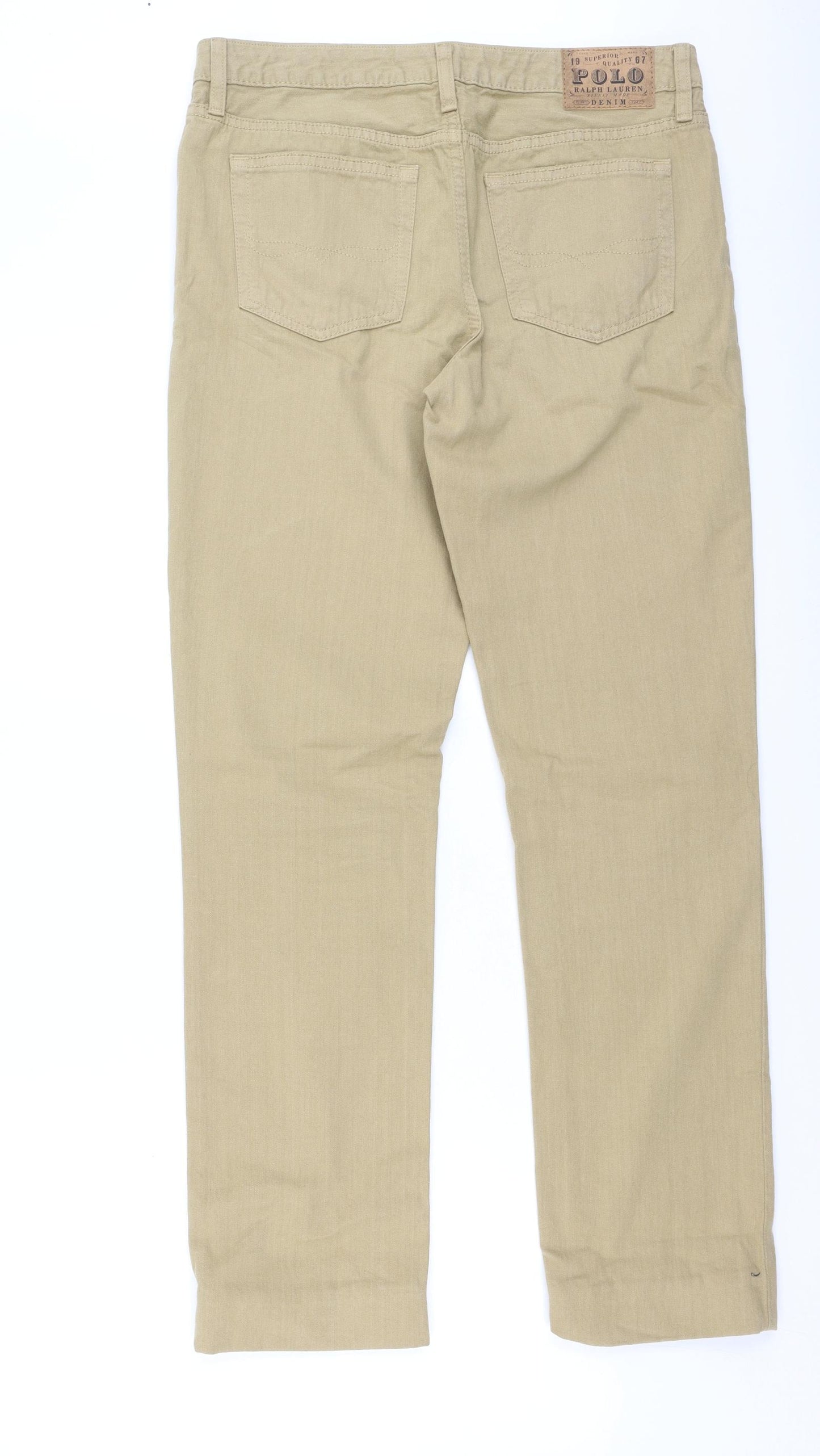 Ralph Lauren  Mens Brown  Cotton Trousers  Size 36 L34 in Regular