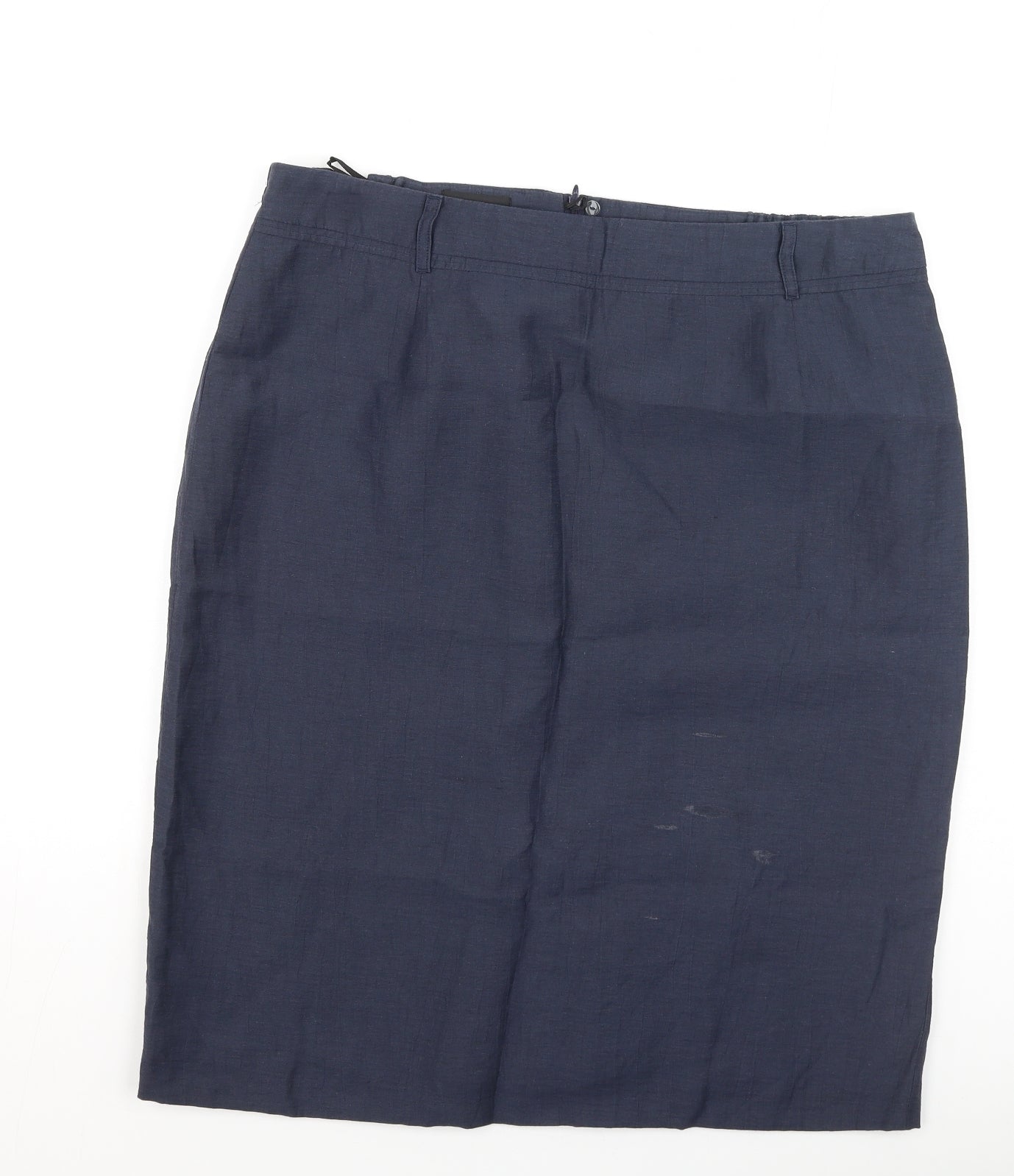 habella Womens Blue  Cotton A-Line Skirt Size 18