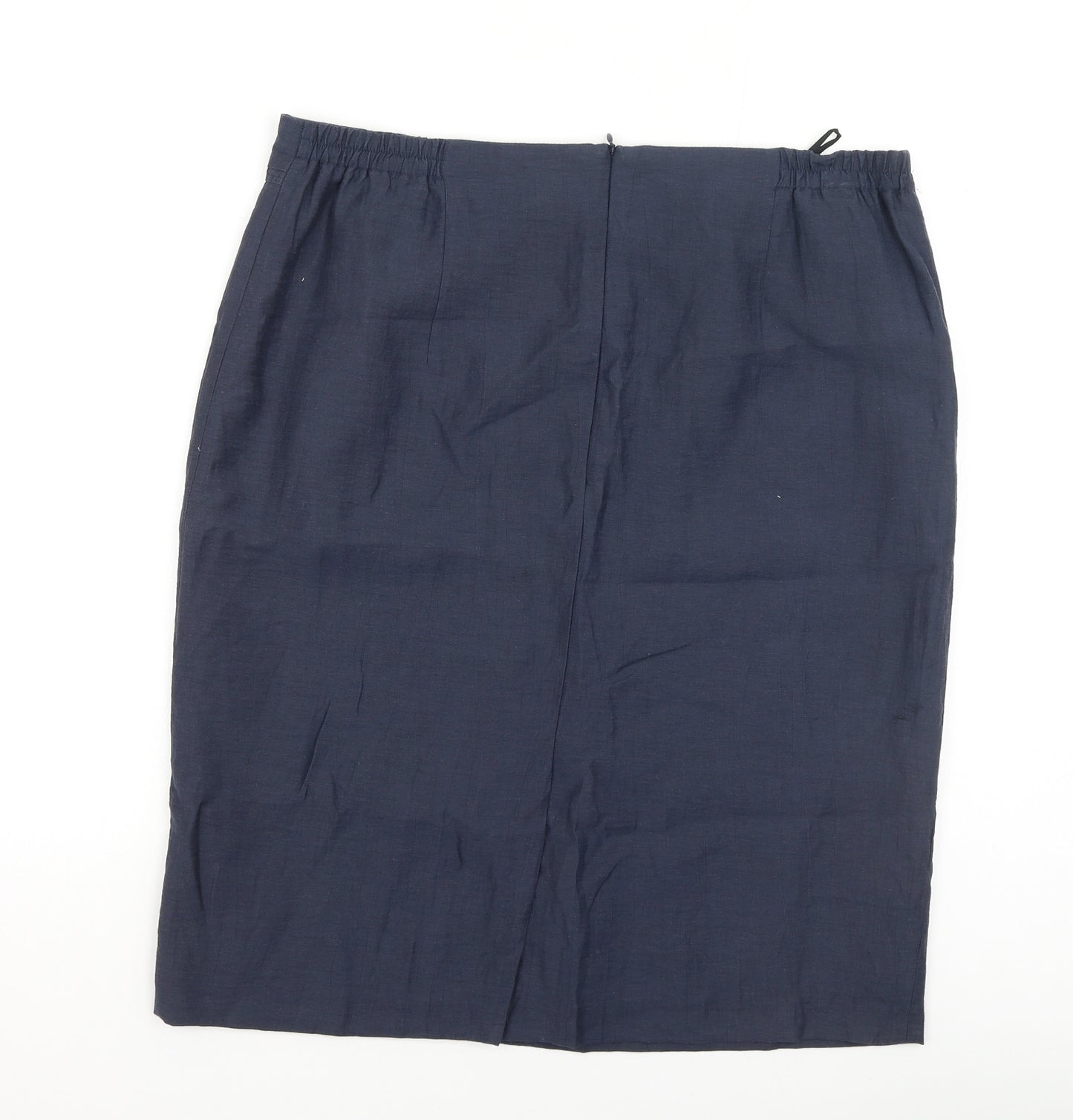 habella Womens Blue  Cotton A-Line Skirt Size 18
