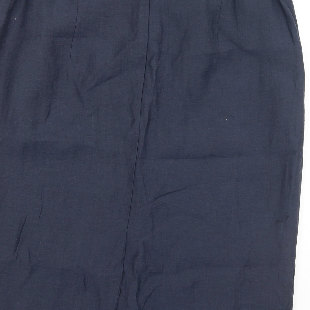habella Womens Blue  Cotton A-Line Skirt Size 18