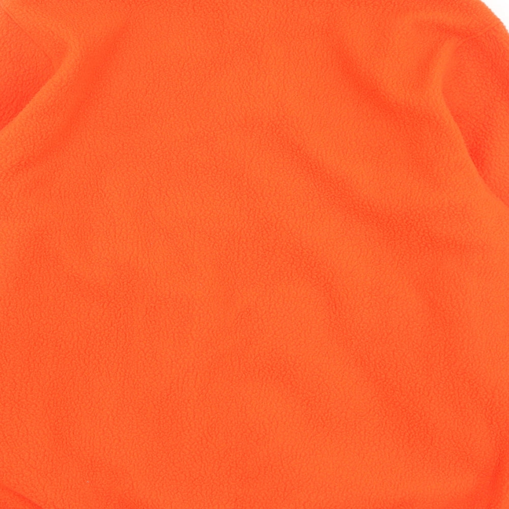 adidas Mens Orange High Neck  Polyester Full Zip Jumper Size L