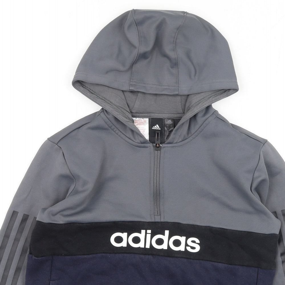 adidas Boys Multicoloured  Polyester Pullover Hoodie Size 11-12 Years