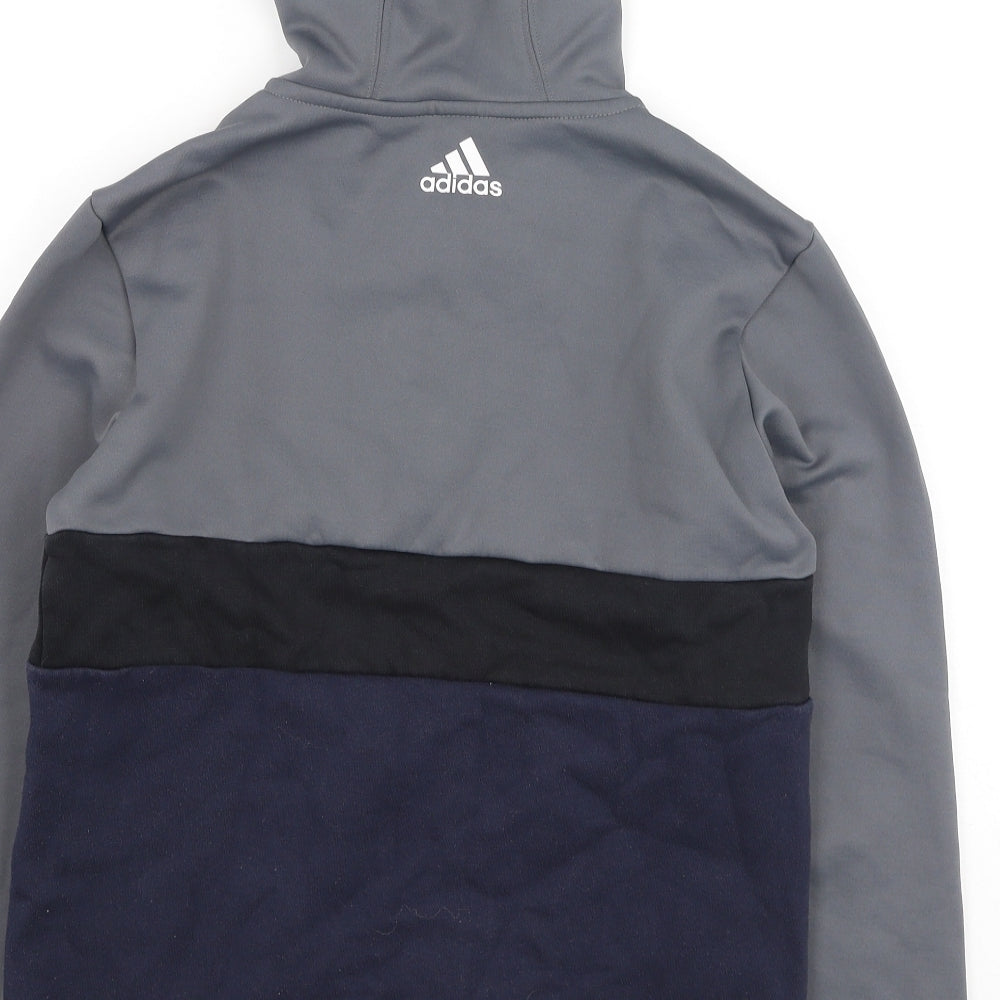 adidas Boys Multicoloured  Polyester Pullover Hoodie Size 11-12 Years
