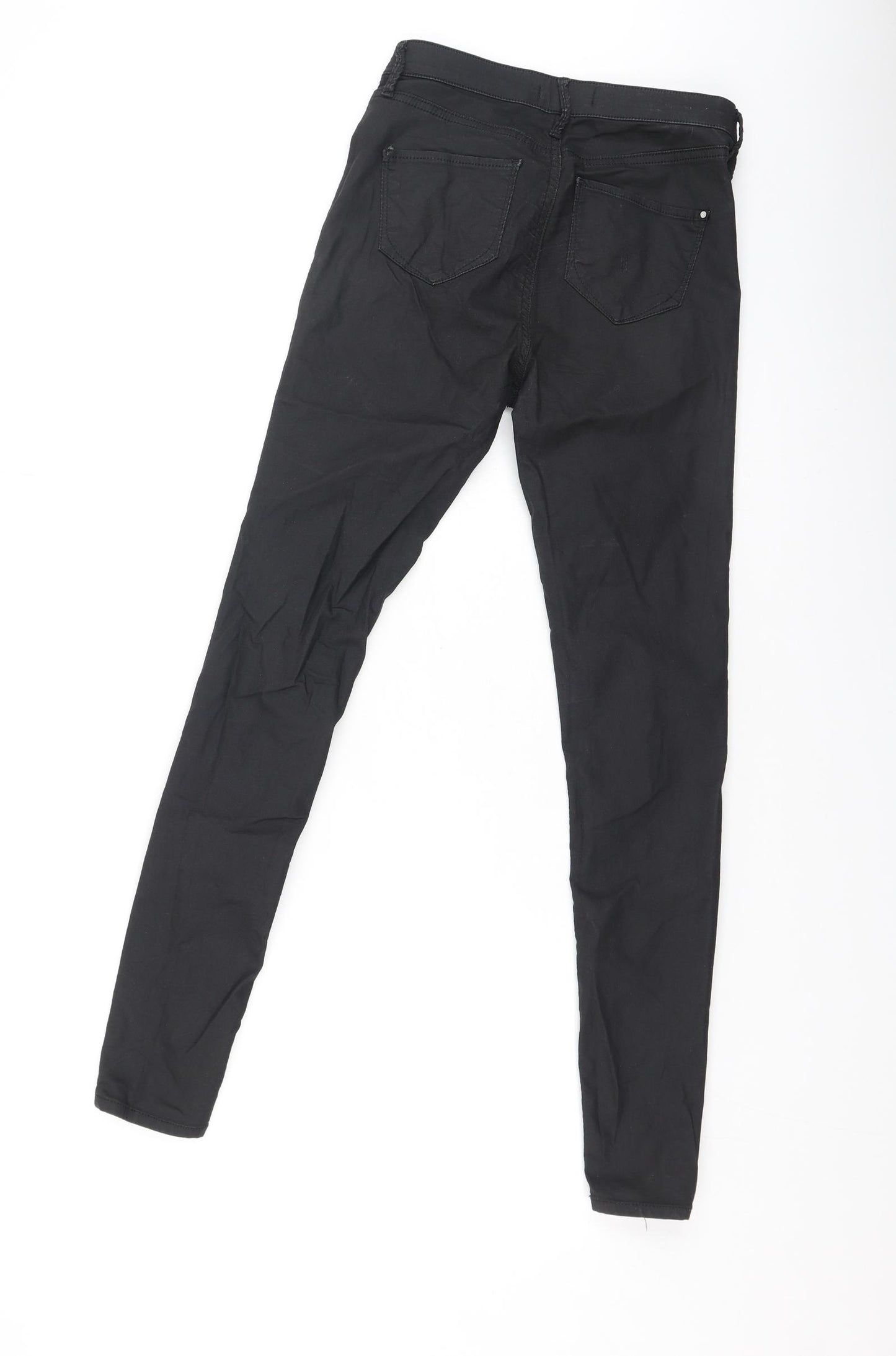 River Island  Womens Black  Cotton Jegging Leggings Size 10 L27 in