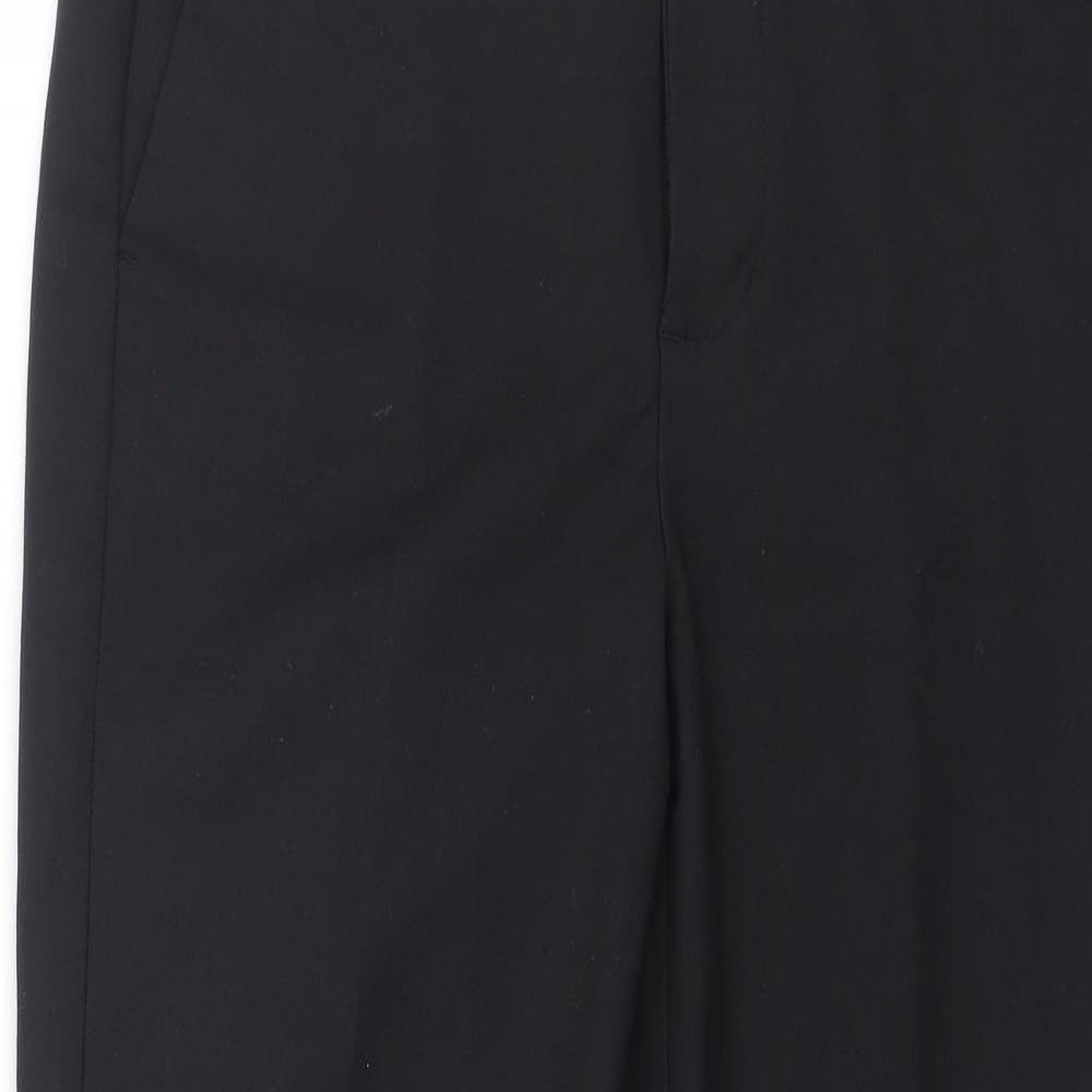 Zara Womens Black  Cotton Trousers  Size 38 L28 in Regular