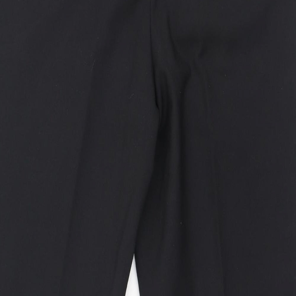 Zara Womens Black  Cotton Trousers  Size 38 L28 in Regular