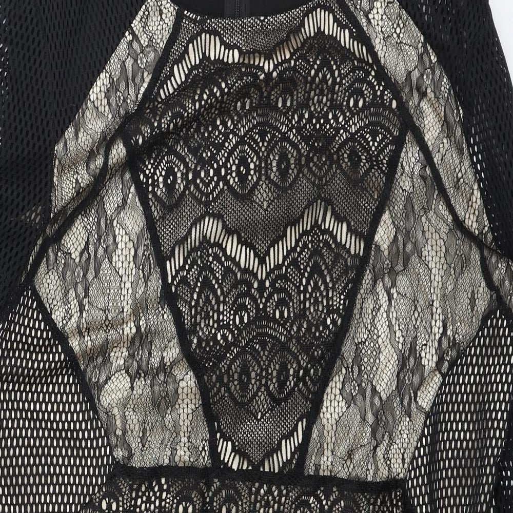 Blue Vanila  Womens Black  Polyester Bodycon  Size XL  Round Neck