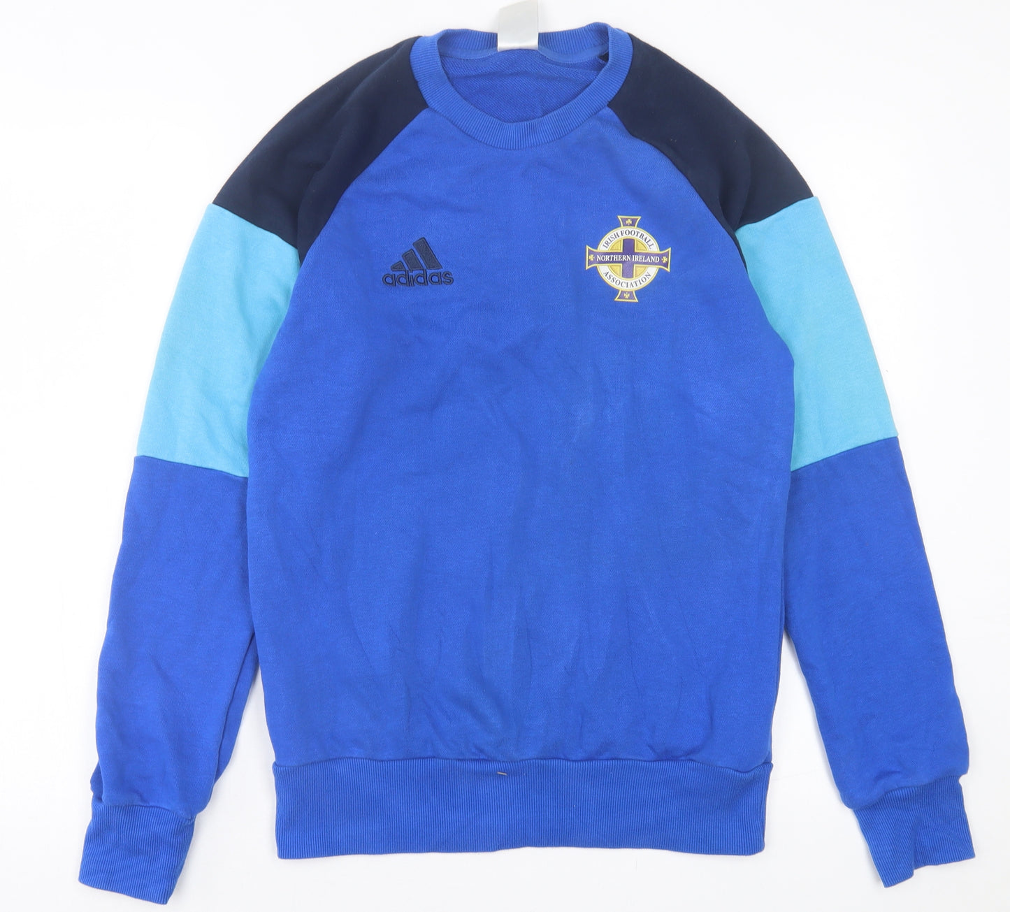 adidas Mens Black Striped Cotton Pullover Sweatshirt Size S   - Irish Football Association