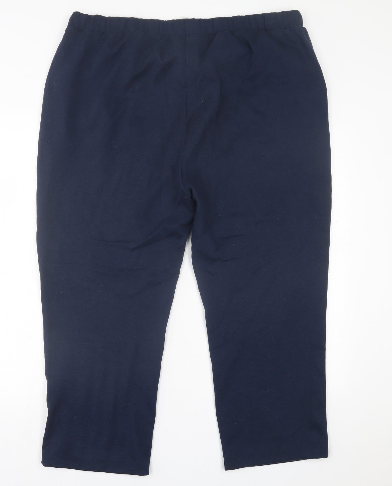 Damart Womens Blue  Polyester Jogger Trousers Size 22 L24 in Regular Tie