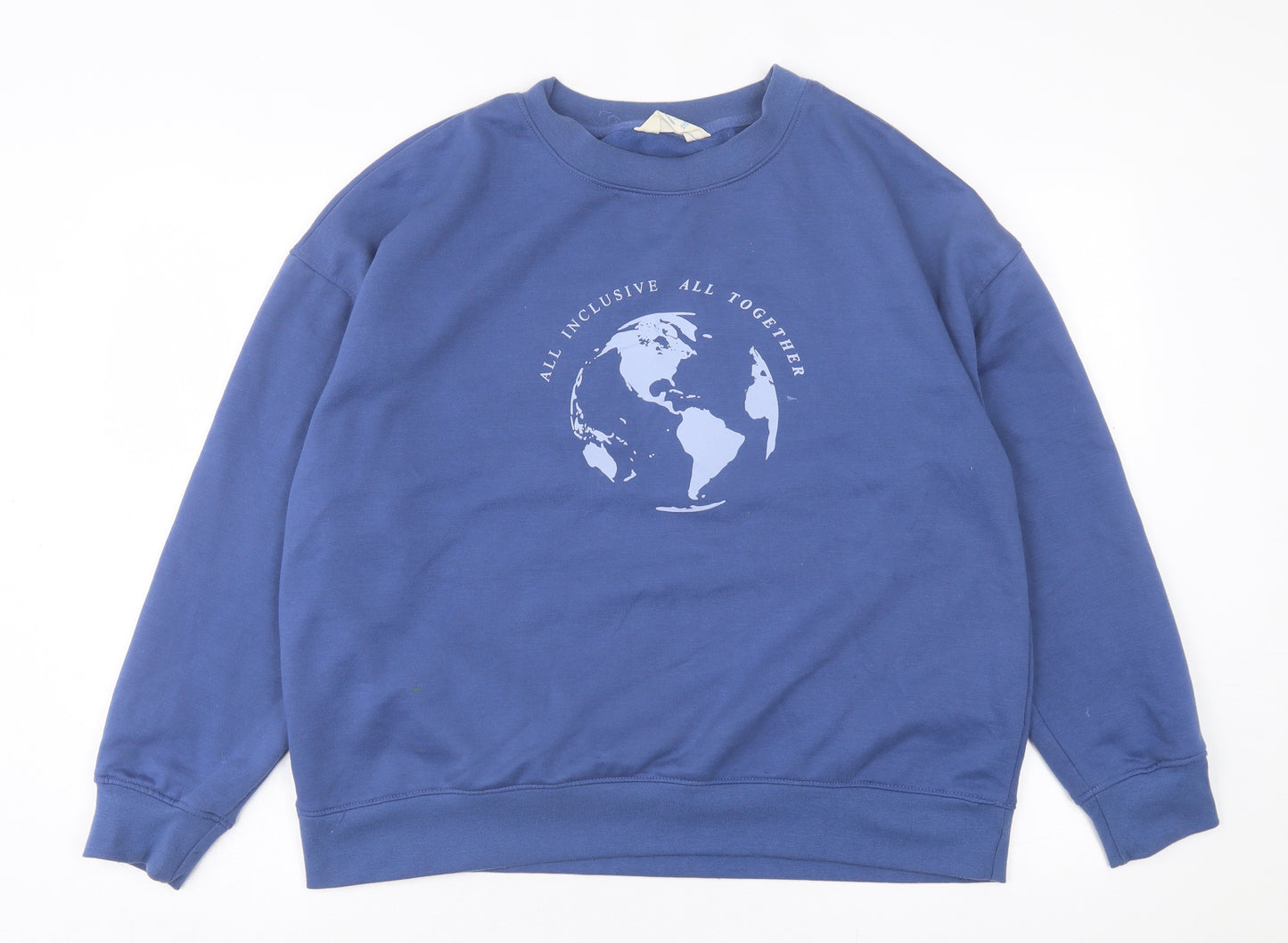 Primark Womens Blue  Polyester Pullover Sweatshirt Size L  Pullover