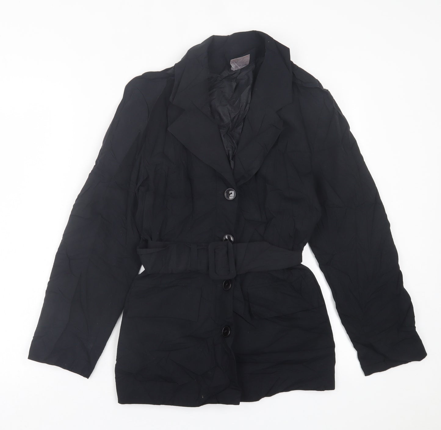 Classic Womens Black   Jacket  Size 10  Button