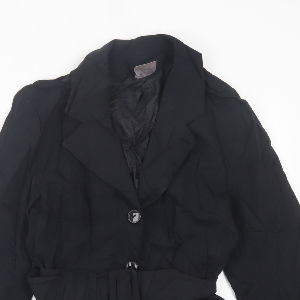 Classic Womens Black   Jacket  Size 10  Button