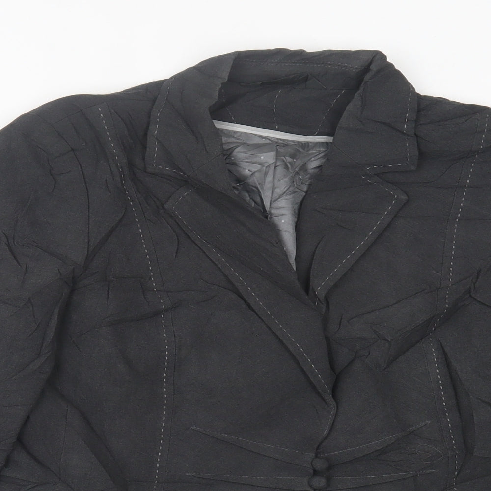 Marks and Spencer Womens Grey   Jacket Blazer Size 14  Button