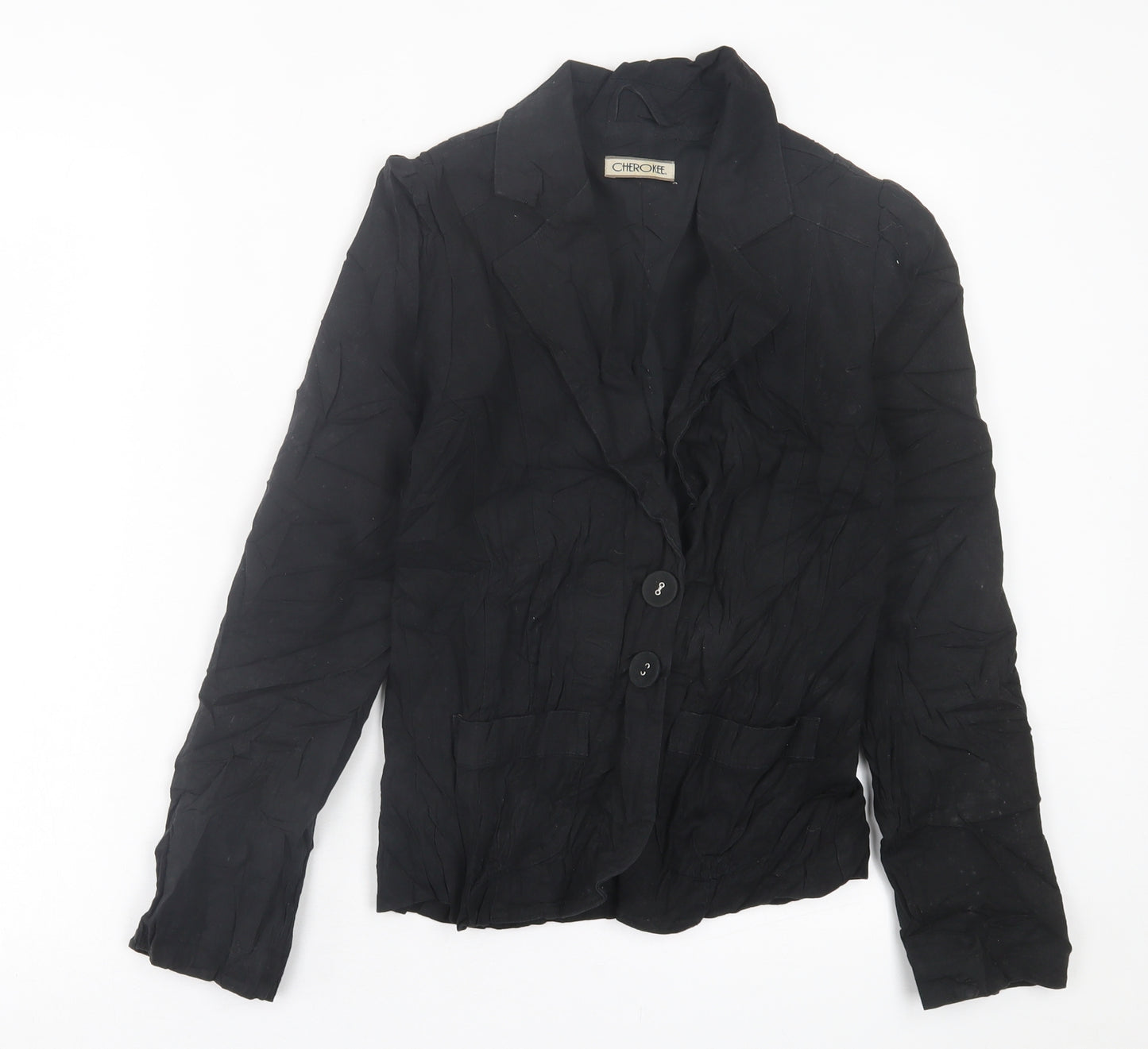 Cherokee Womens Black   Jacket Blazer Size 8  Button