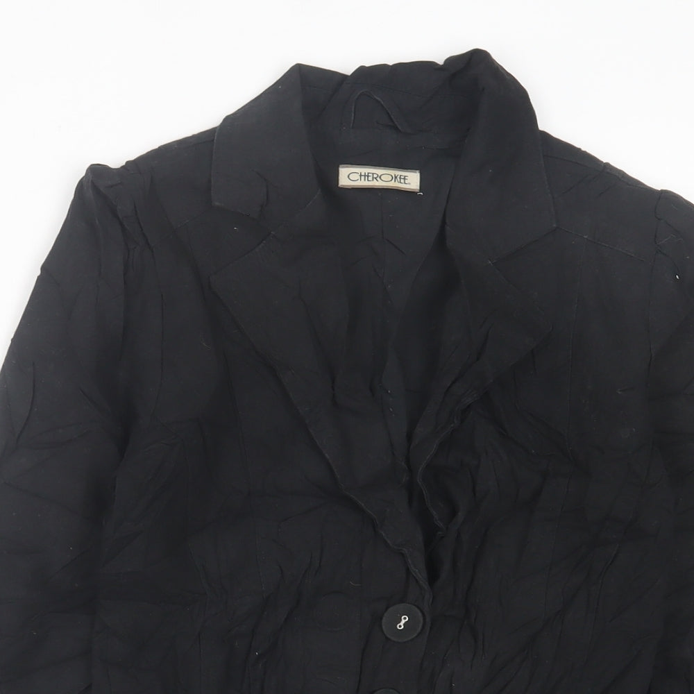 Cherokee Womens Black   Jacket Blazer Size 8  Button