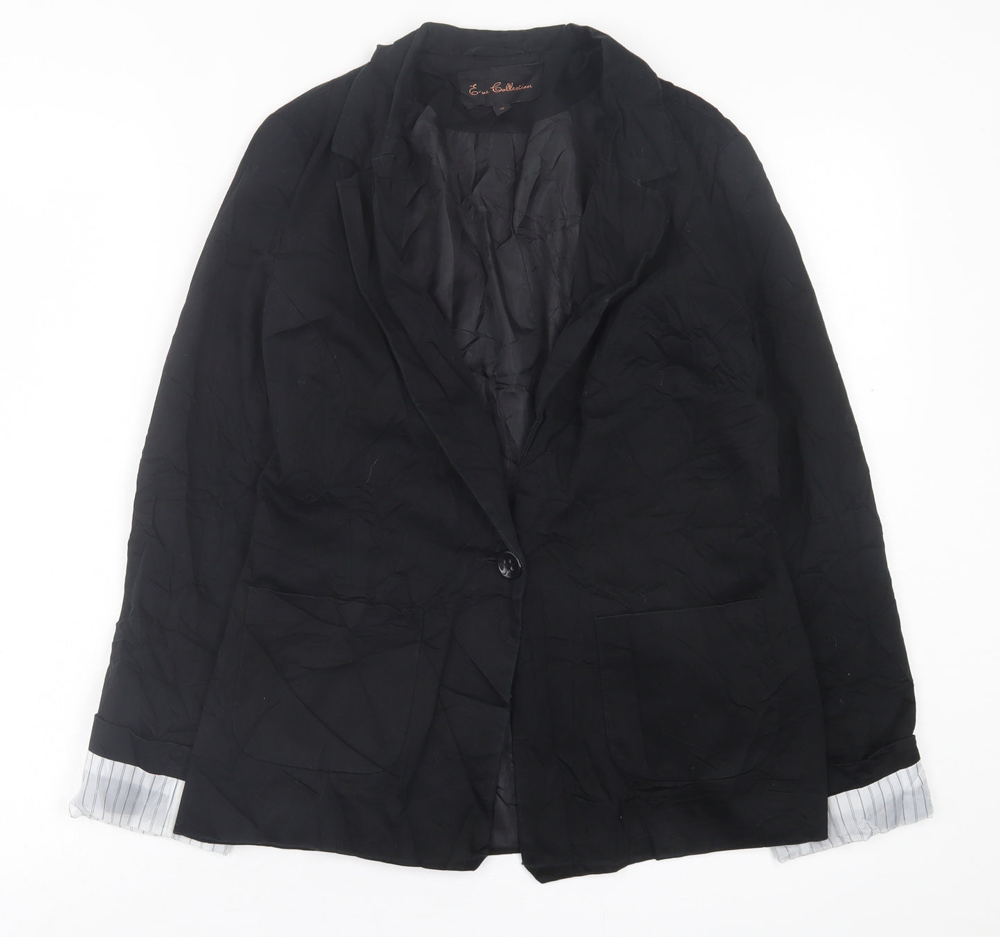 Evie Collection Womens Black   Jacket Blazer Size 10  Button