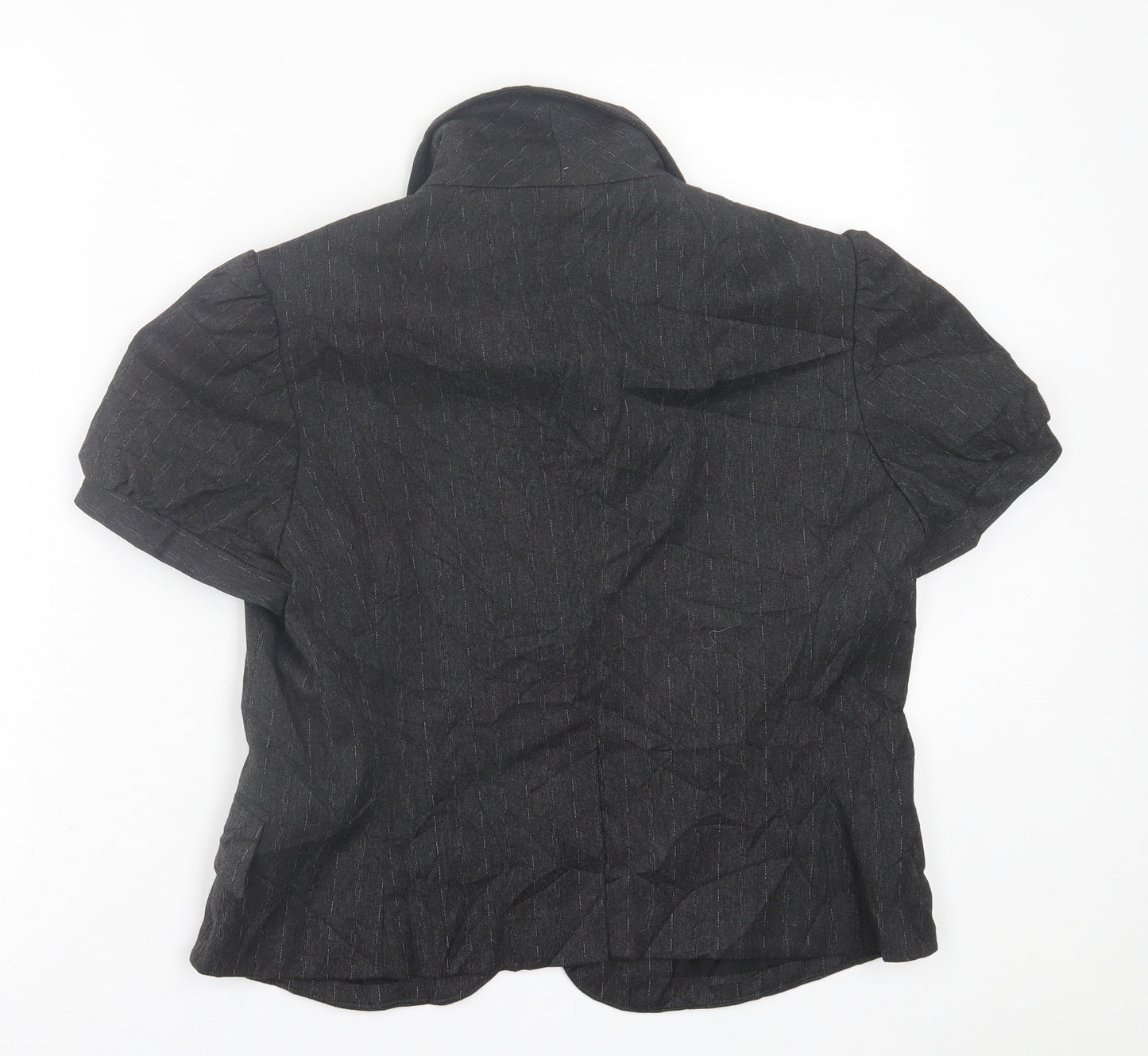 Sticky Fingers Womens Grey Striped  Jacket Blazer Size 14  Button