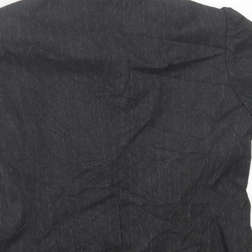 Sticky Fingers Womens Grey Striped  Jacket Blazer Size 14  Button