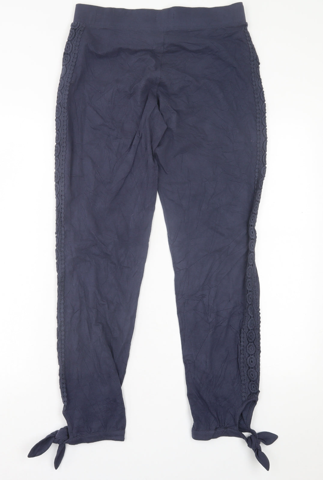 Esprit Womens Blue Floral Cotton Capri Leggings Size 12 L30 in