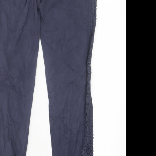 Esprit Womens Blue Floral Cotton Capri Leggings Size 12 L30 in