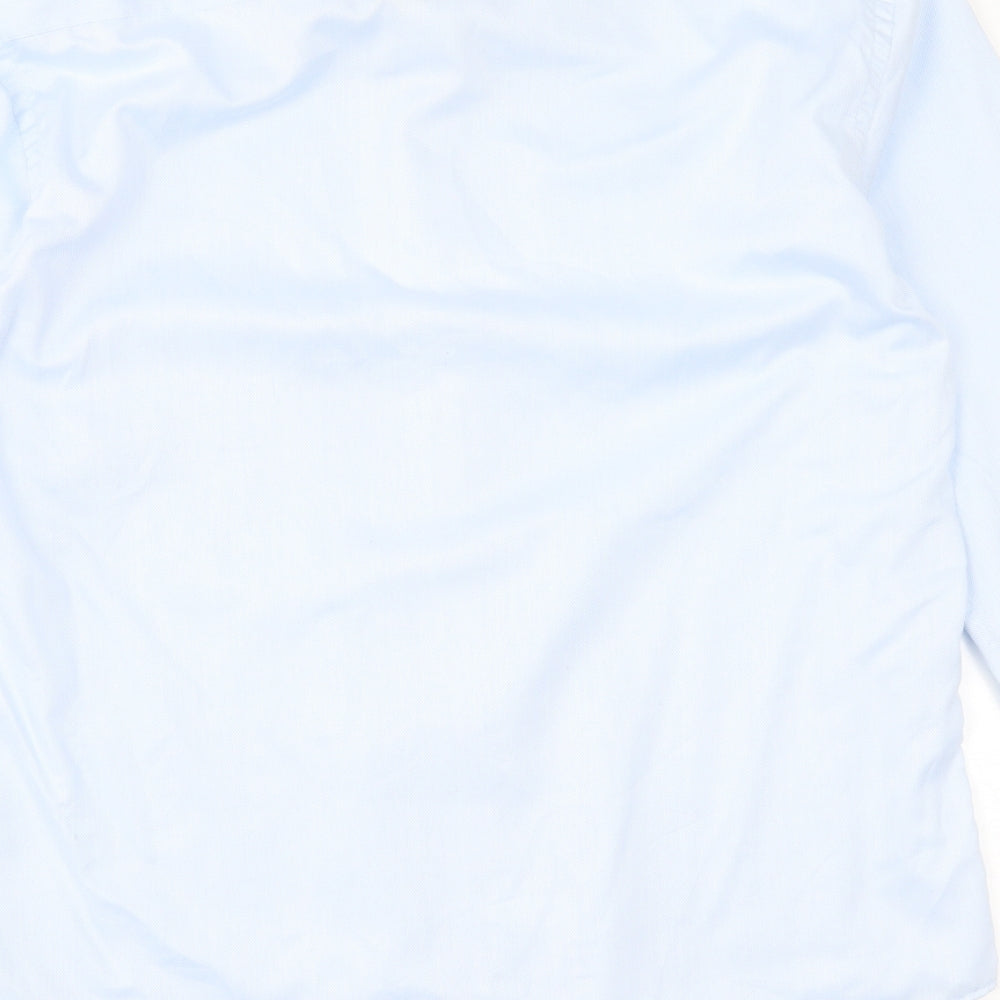 Benetti Mens Blue  Cotton  Dress Shirt Size 16.5 Collared Button